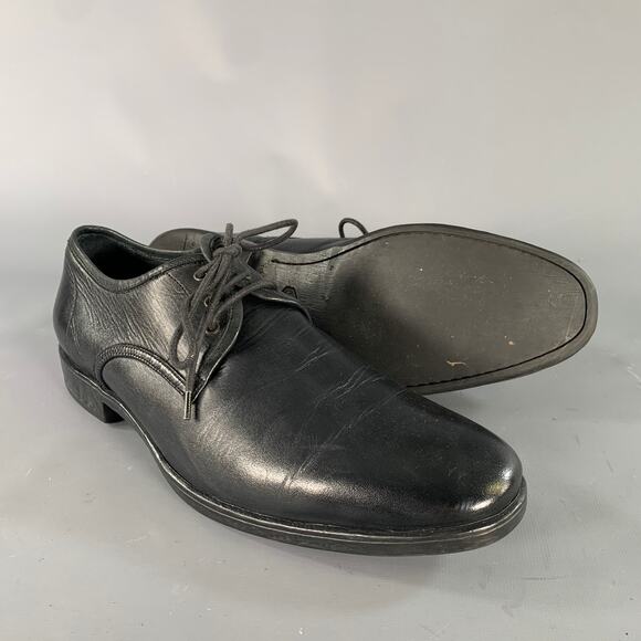 JOHN VARVATOS Size 9 Black Leather Oxford Lace Up Shoes main image 7